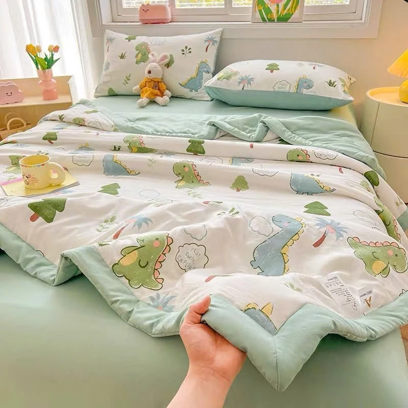 Bộ Chăn Hè Ga Gối Cotton Đũi Sơ Đậu Nành Combo  - Dùng Cho Giường Tầng , Giường Đôi , Kí Túc Xá
