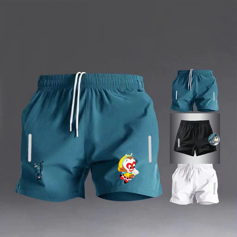 Quần short ba phần mùa hè, chân thẳng rộng, chạy bộ nam nữ, đi xe đạp, đi bộ đường dài, thể thao địa hình, quần short dây kéo khô nhanh