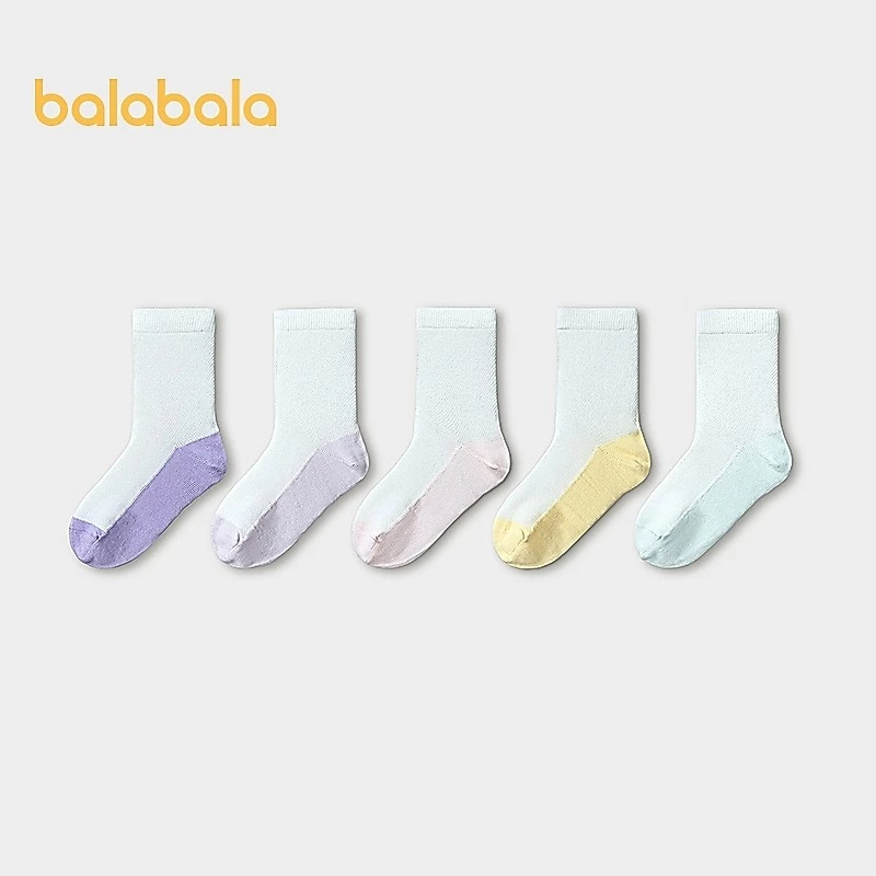 Balabala Bé Trai Bé Gái Tất Trẻ Em Mùa Hè 2026 Lưới Thoáng Khí Ngắn 5 Gói Tất Cotton Mềm Thoải Mái Cho Trẻ Em Trường Học Hàng Ngày Hoạt Động Ngoài Trời Giờ Chơi Bộ