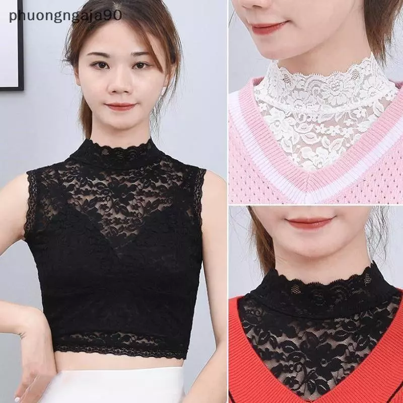 Phụ nữ giả cổ áo trắng đen ren hoa có thể tháo rời giả cổ áo Áo sơ mi có thể tháo rời cổ áo Tie Áo len trang trí