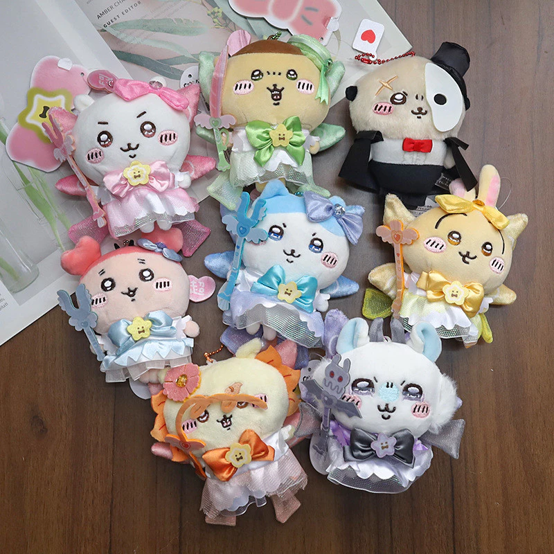 Chiikawa Siêu Ma Thuật Cô Gái Series Sang Trọng Đồ Chơi Dễ Thương Hachiware Usagi Sang Trọng Móc Khóa Túi Mặt Dây Chuyền Trẻ Em Quà Tặng