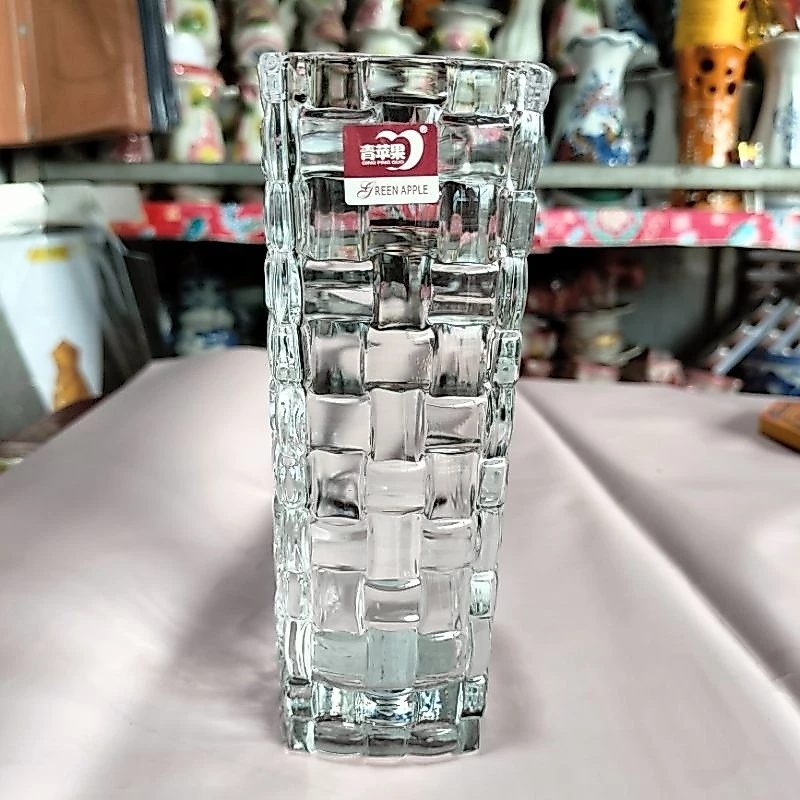 Lọ hoa thủy tinh pha lê dáng cao 16 cm