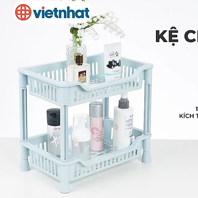 Kệ chữ nhật để đồ nhà bếp, 2 tầng, 3 tầng Việt Nhật nhà tắm đa năng, kệ nhựa đựng đồ tiện lợi