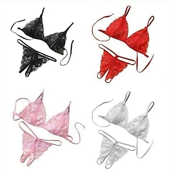 Bộ Đồ Lót Ren Sexy Quần Hở Đũng Quyến Rũ Gợi Cảm DL01 Bikini Lót Ren Khiêu Gợi Nóng Bỏng Cuốn Hút