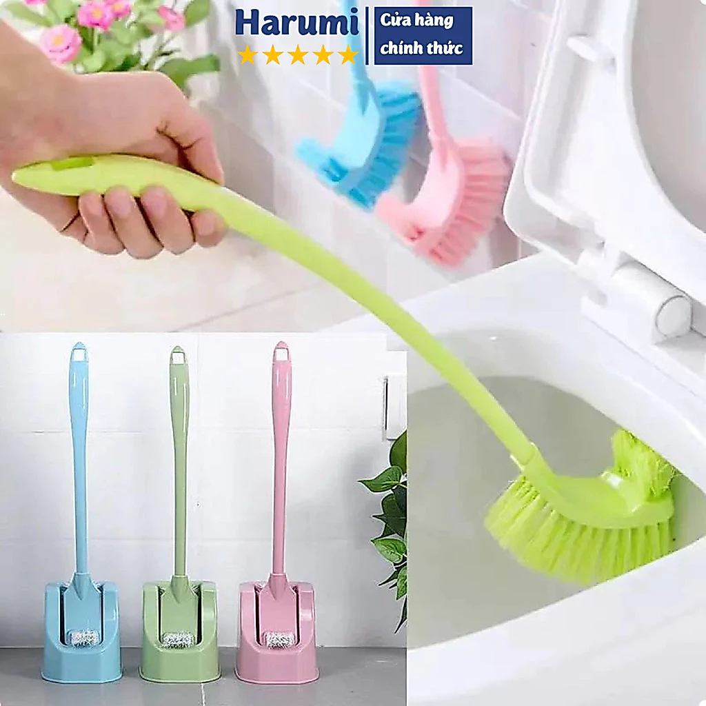 Cây Cọ Bồn Cầu Hai Mặt Tiện Lợi, Cây Cọ Bồn Cầu Loại Dài Cọ Sạch Vị Trí Khó