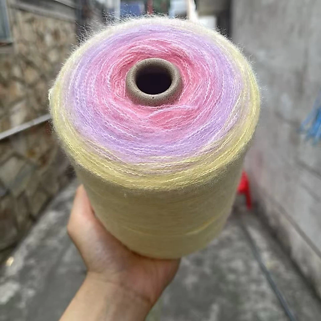 [1500gr] len cầu vồng chập 3 sợi chuyên đan/ móc chăn họa tiết ma thuật, khăn choàng móc, bó hoa hồng,…