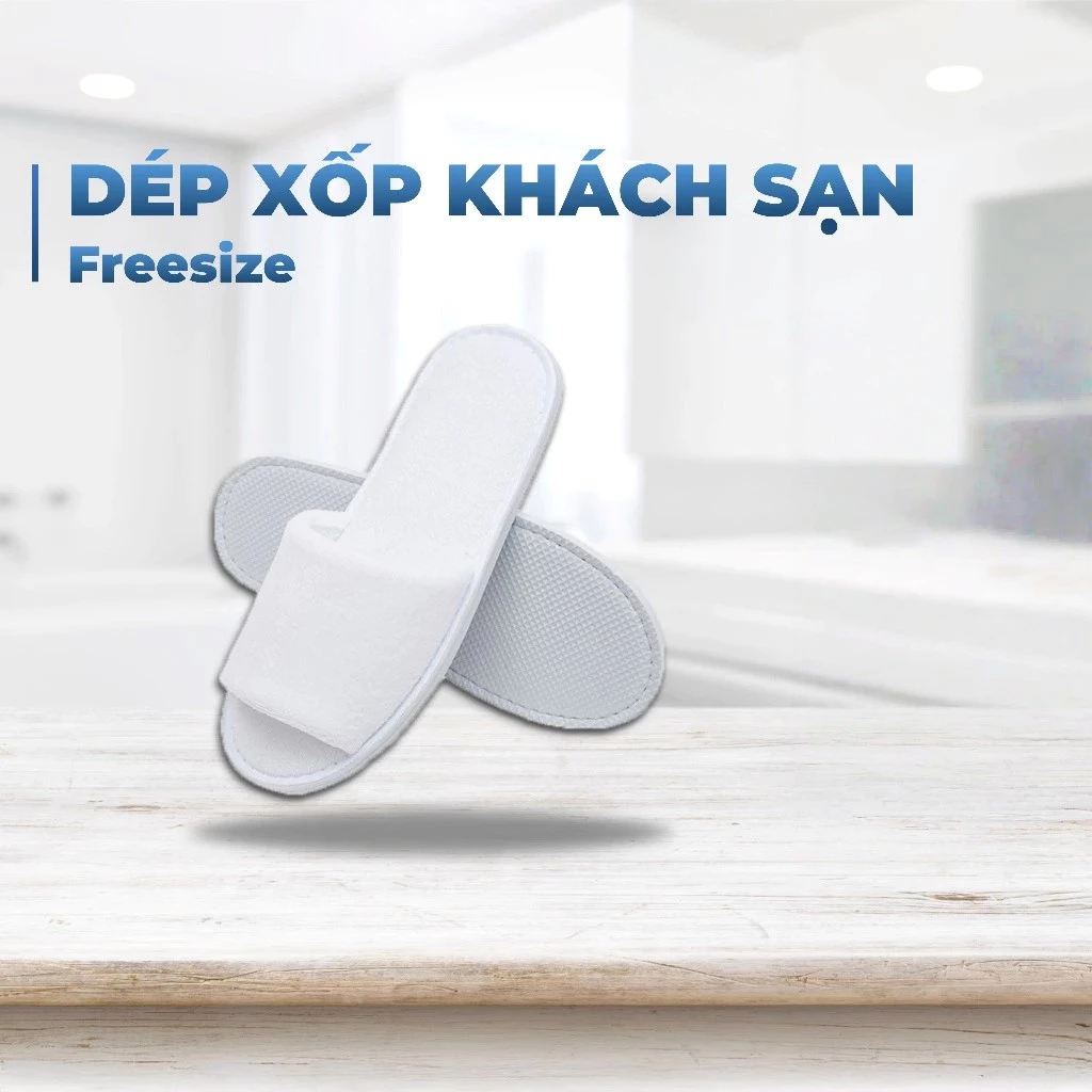 Dép sốp khách sạn, siêu mềm mịn, chống trượt, sang trọng