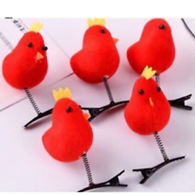 kẹp tóc vịt, gà con