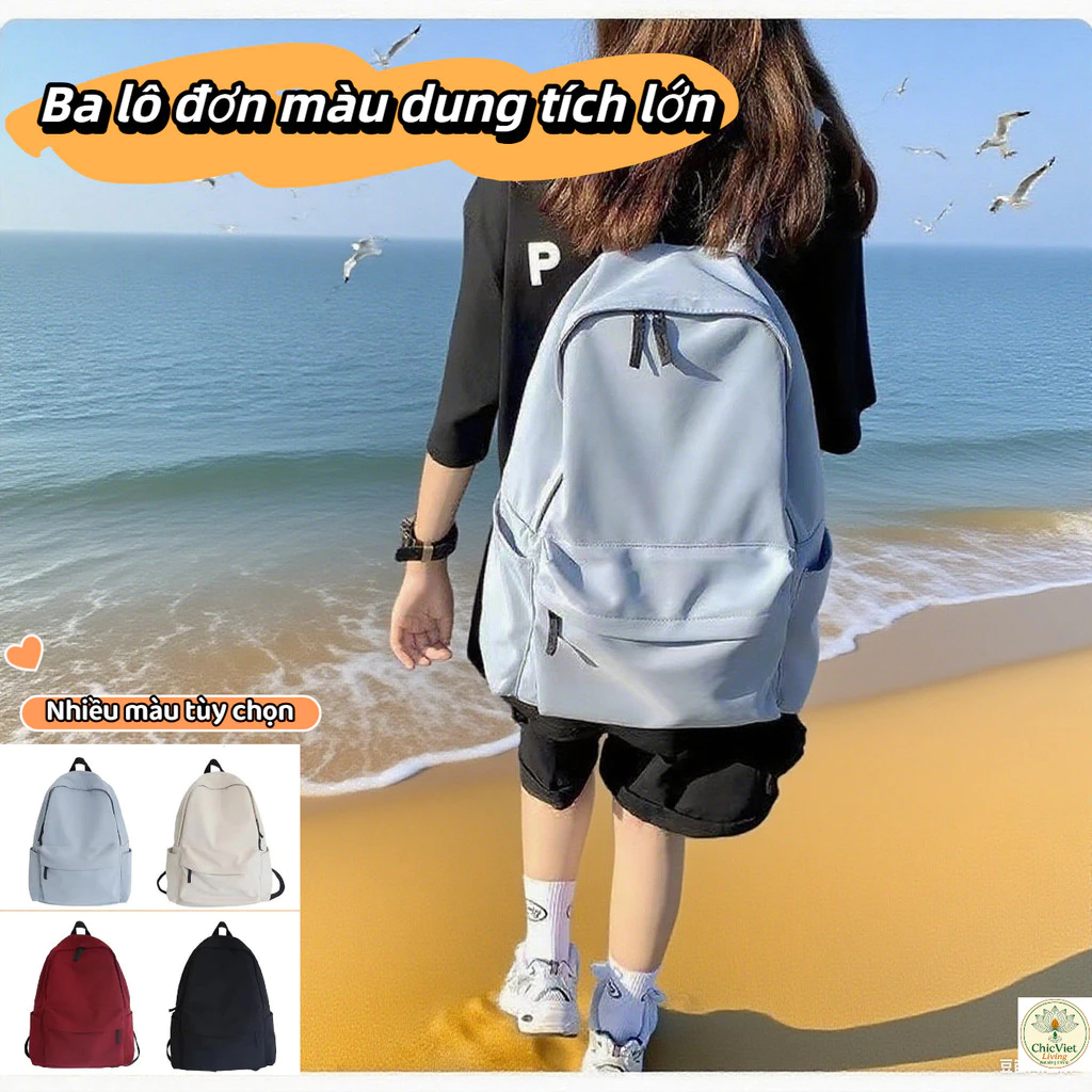 Ba lô hai quai phong cách Ins dung tích lớnquai rộng điều chỉnh được, đi làm du lịch học tập đều hợp