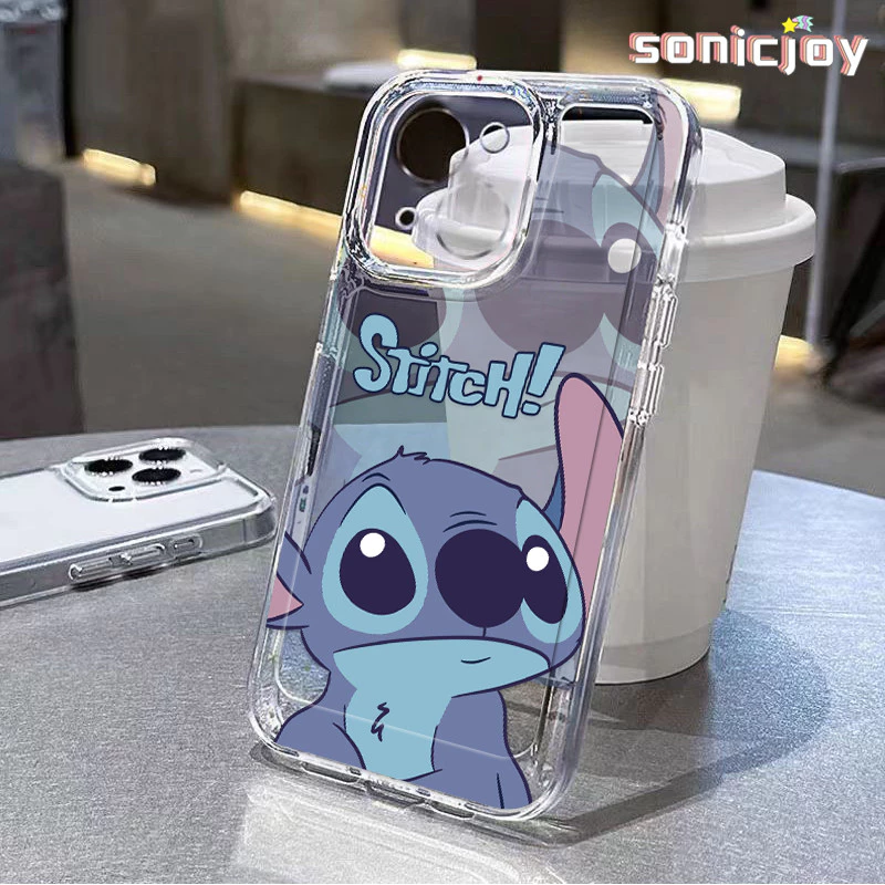 Ốp Điện Thoại Curious Stitch Thích Hợp Cho IPhone 11 12 13 14 15 16 Pro Max X XR XS Max 7Plus 8Plus Ốp Silicon Trong Suốt Thời Trang-SY