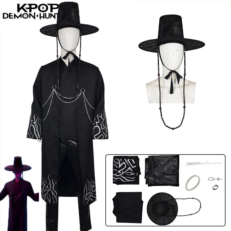 Phim Demon Hunters Saja Bé Trai Trang Phục Kpop Sajaboy Jinu Đen Demon Trang Phục Halloween Trang Phục