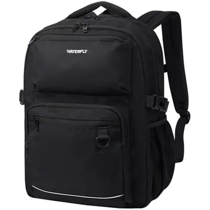 Ba lô đi học máy tính xách tay du lịch WATERFLY: Túi sách học sinh trung học dành cho nam giới, Gói Daypack làm việc thông thường với ngăn máy tính 15,6 ", Com chống nước chống trộm