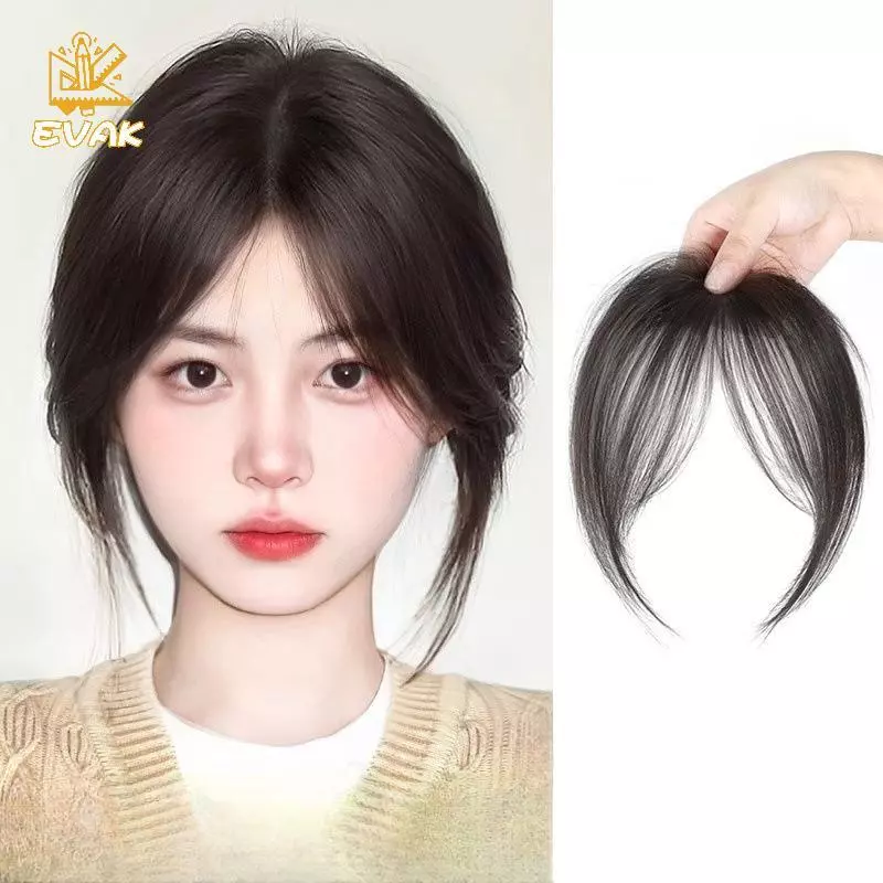 Alittlesetrtu Phần Giữa Kẹp Tổng Hợp Bangs Topper, Tóc Vô Hình Tự Nhiên Cho Nữ VN