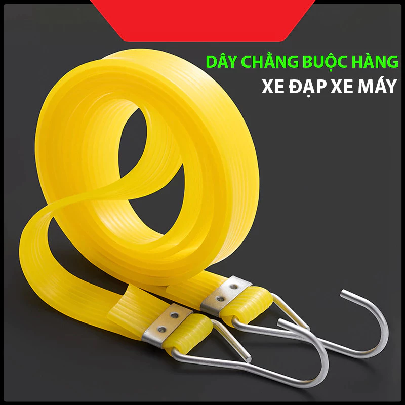Dây Chằng Buộc Hàng Xe Đạp, Xe Máy Siêu Dai Có Móc Kim Loại 2 Đầu Siêu Chắc Chắn-TOOLIX