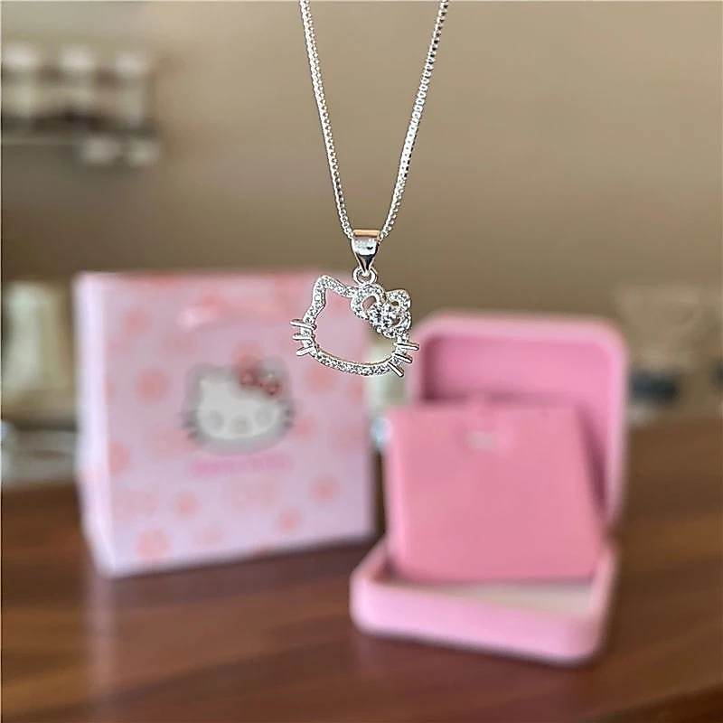 ⚡CM⚡K2nightfee Hello Kitty Quà Tặng Sinh Nhật Vòng Cổ Kitty Nữ Ngọt Ngào Và Đáng Yêu Mặt Dây Chuyền Xương Đòn Dây Xích Cho Bạn Gái Đi Bộ Quà Tặng Bán Chạy VN