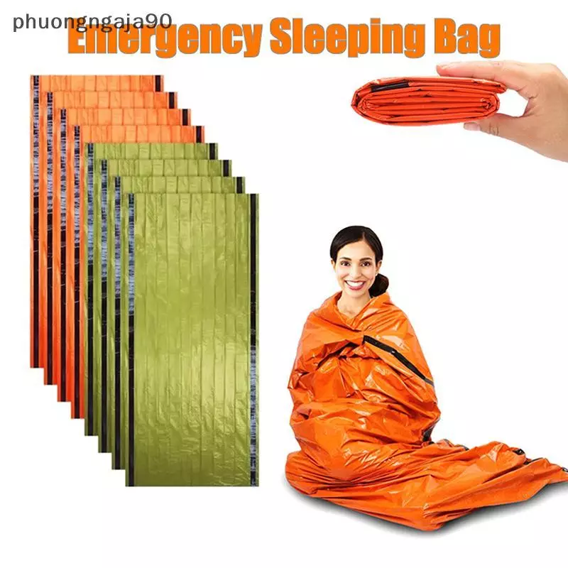 Khẩn cấp Túi ngủ siêu không thấm nước chăn nhiệt Trọng lượng nhẹ Survival Túi ngủ giữ ấm cho cắm trại đi bộ đường dài