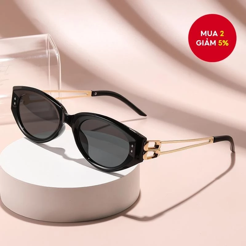 Kính Mát Nữ Hàn Quốc Kiểu Cổ Điển Mắt Mèo, Gọng Mỏng, Kính Thời Trang Mùa Hè, Chống Tia UV400