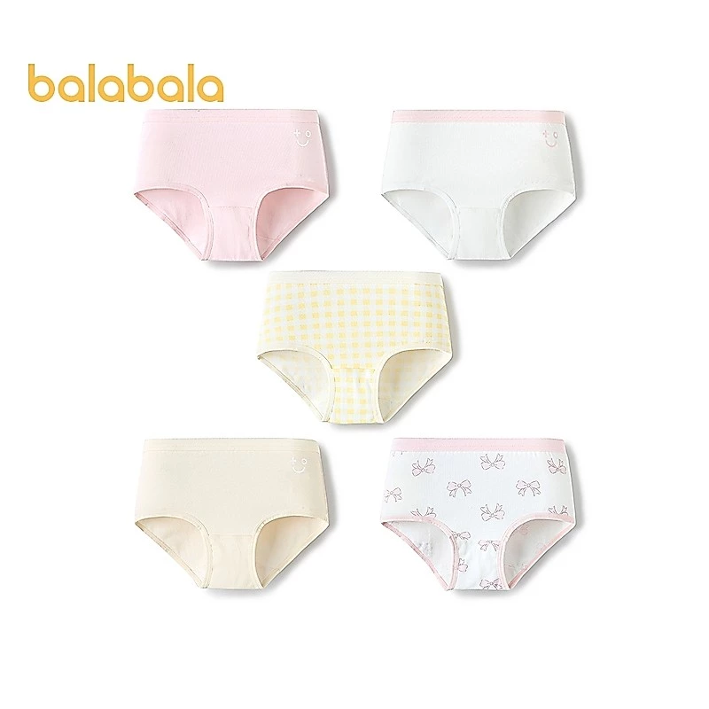 Set 5 Quần Lót Boxer Bé Gái Balabala Cotton Một Lớp Co Giãn Mềm Mại