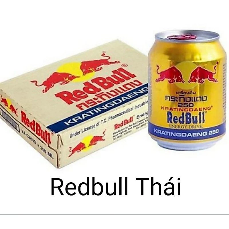 (HÀNG THÁI LAN) Thùng 24 Lon Nước Tăng Lực RedBull Thái (250ml x24 Lon)