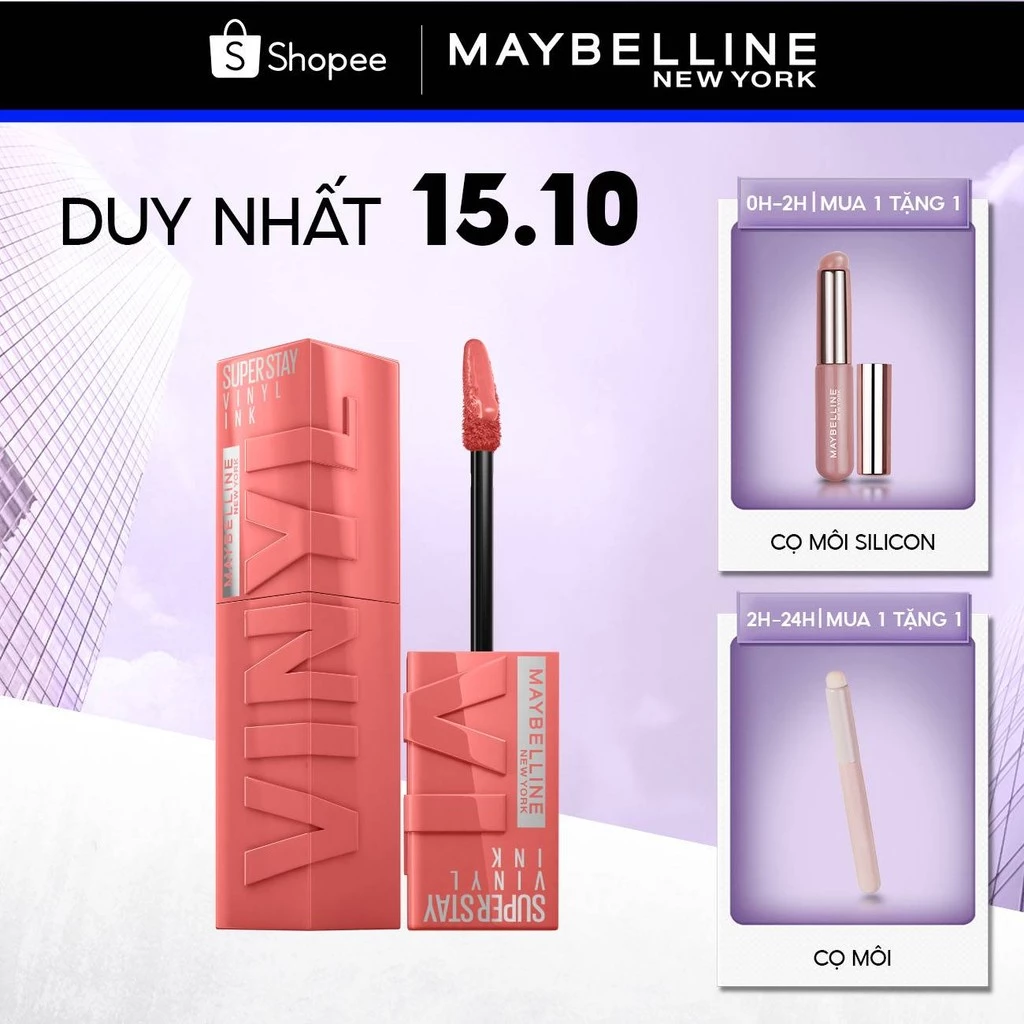 Son Bóng Bền Màu Nhẹ Môi Superstay Vinyl Ink Maybelline New York 4.2ml