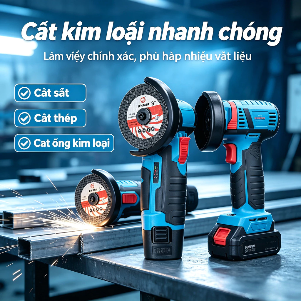 Máy mài góc cầm tay LAMJAD ,Thân Máy mài pin,Mài Góc Điện,100% dây đồng