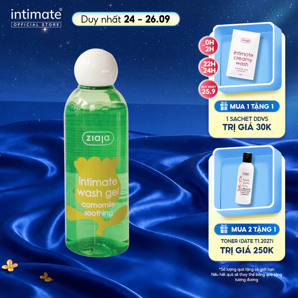 Dung Dịch Vệ Sinh Phụ Nữ Intimate Cúc La Mã ZIAJA Dịu Nhẹ Giúp Làm Sạch Và Khử Mùi Hôi 200ml