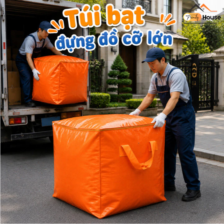 Túi Đựng Chăn Màn PAMI Cỡ Lớn, Túi Bạt Chống Thấm Chống Bụi, Đựng Quần Áo Có Khóa Kéo
