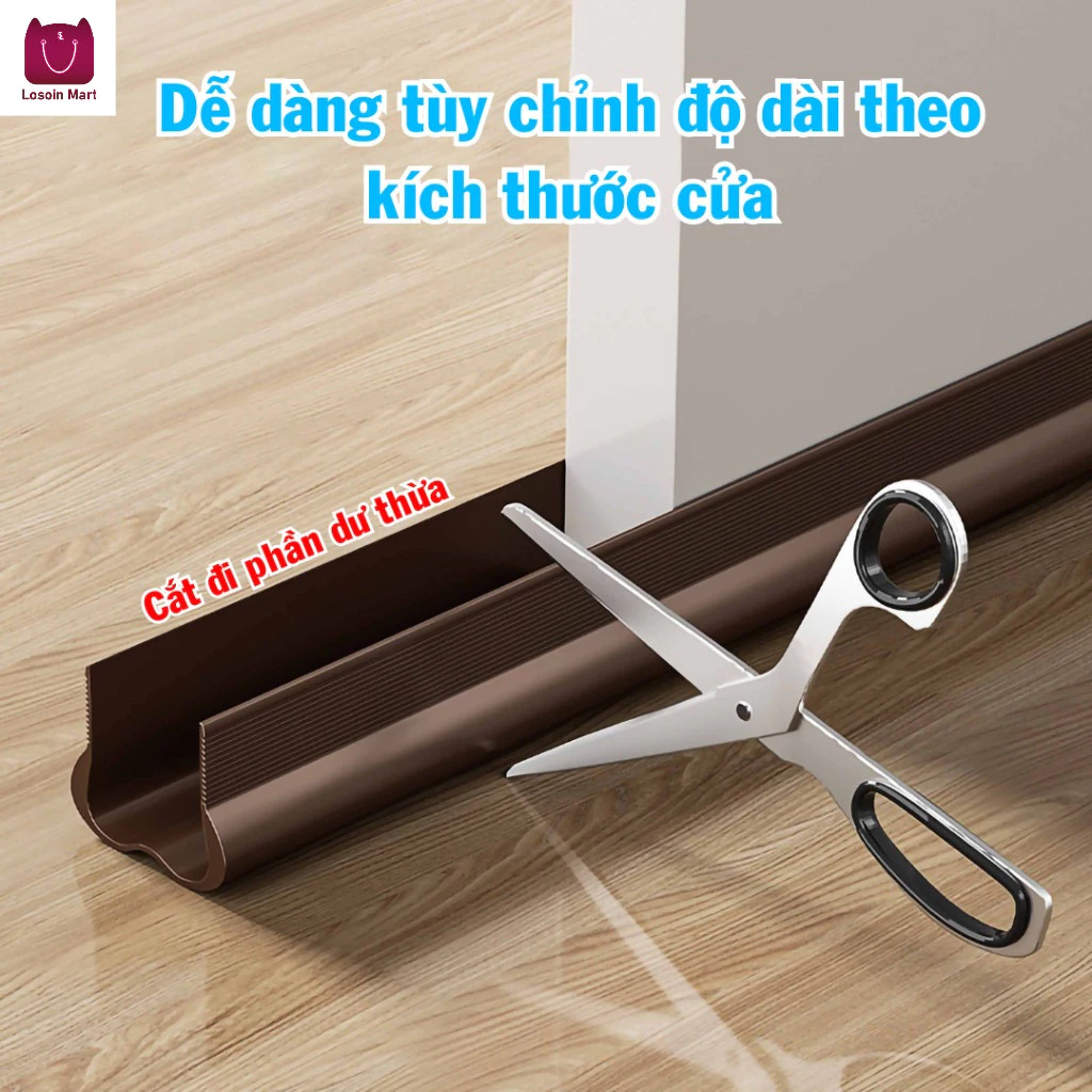 Dải bịt kín khe cửa, dải bịt kín đáy cửa, chống gió, có thể cắt theo kích thước bất kỳ.