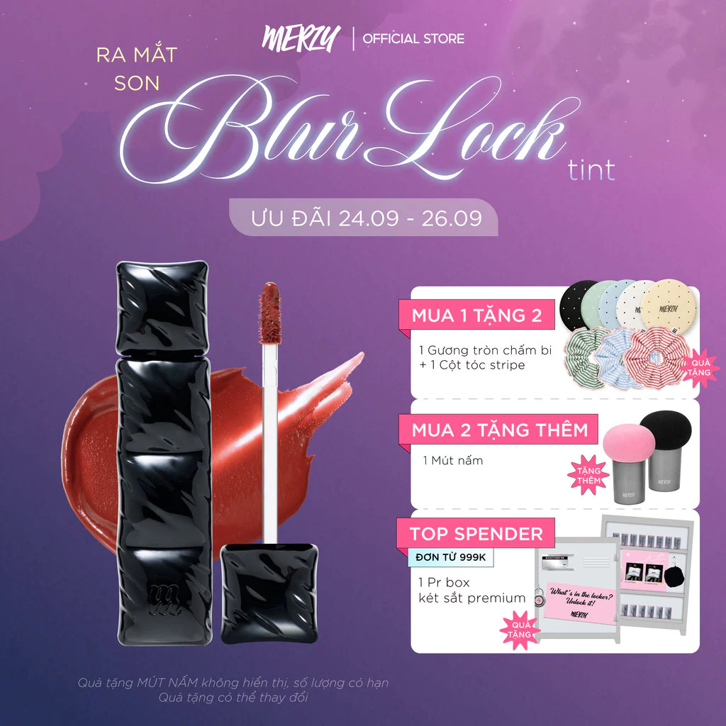 [V6 PUFFER] Son Kem Lì Merzy Puffer Velvet Tint 3.7g