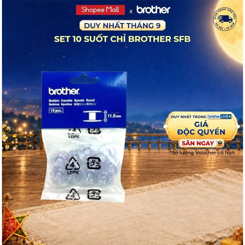 Bộ 10 suốt chỉ Brother SFB