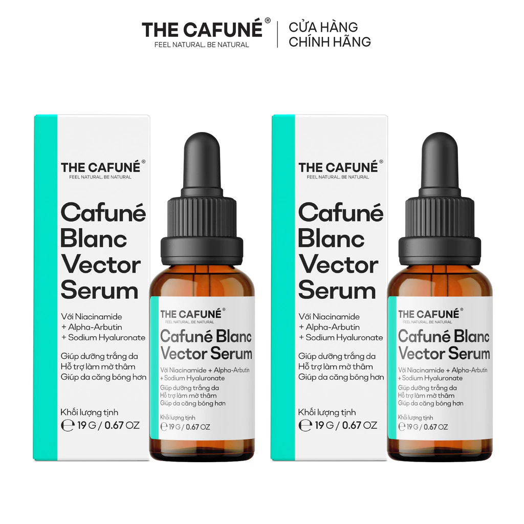 [MUA 2 GIẢM 35%] Combo 2 Serum Dưỡng Trắng Blanc Vector 19ml The Cafuné – Hỗ Trợ Dưỡng Trắng Sáng Da, Mờ Thâm Và Đốm Nâu