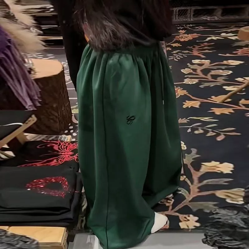 [Heavy Drape] Influencer Retro American Loose Wide-Leg Lazy Loose Jazz Dancing Quần thông thường Hợp thời trang