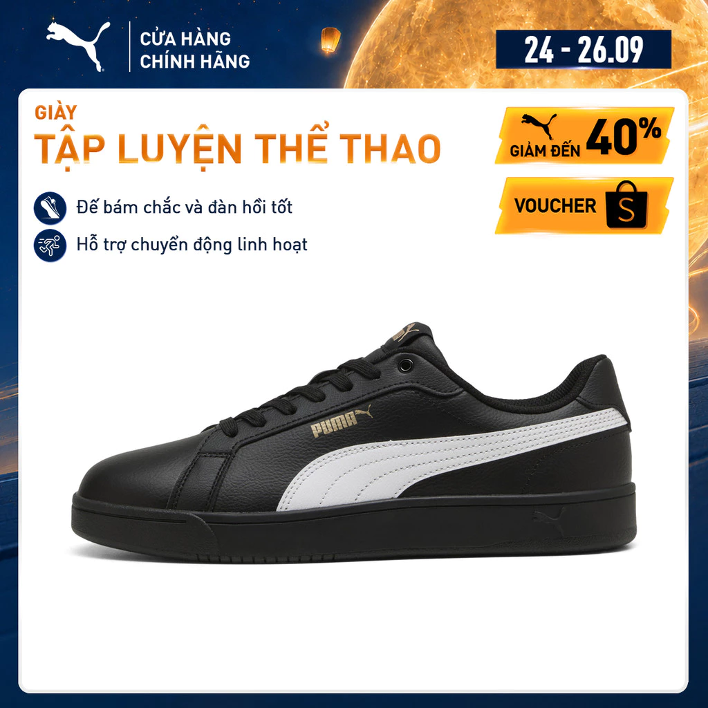Giày Thể Thao PUMA Unisex Grounded SL II Black-White-Gold Màu Đen
