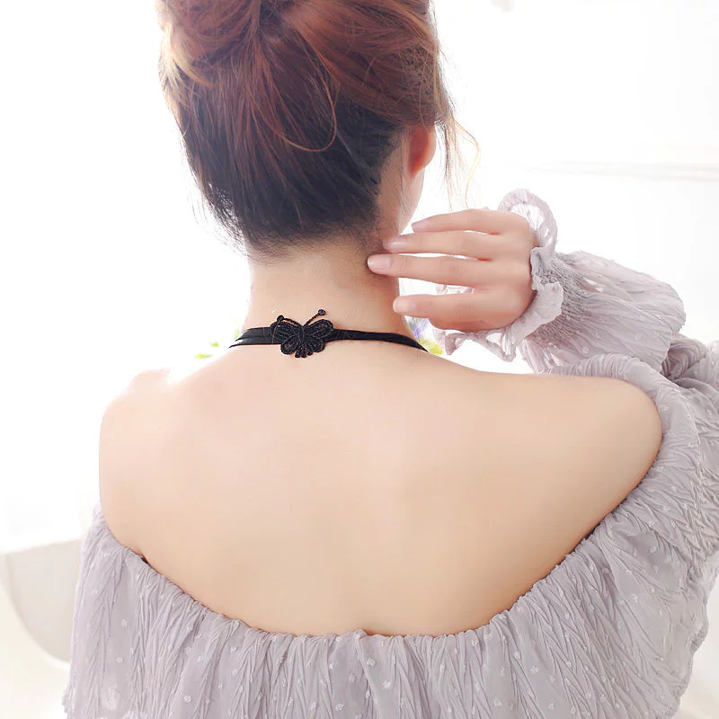 Người Phụ Nữ Dễ Thương Ren Bướm Đen Rộng Móc Có Thể Điều Chỉnh Áo Ngực Dây Đeo Quần Lót Áo Ngực Dây Đeo