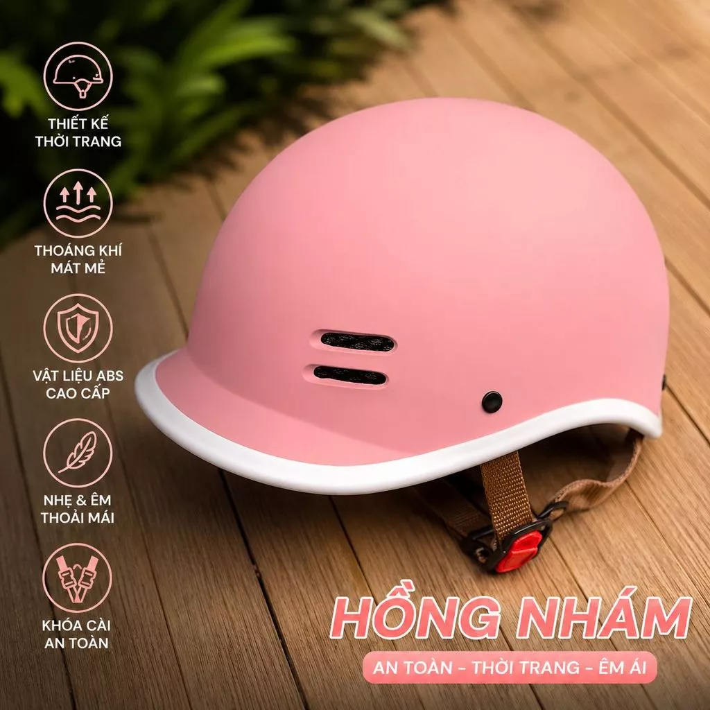 Sỉ  Nón Bảo Hiểm Chuẩn CR HELMET CAMRY Kiểu Dáng Cá Heo - Bảo Hành 12 Tháng
