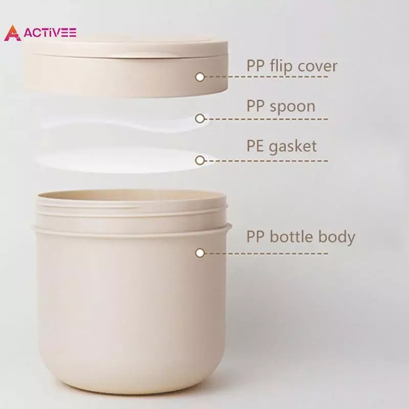 < Activee > 1 Cái Bình Tẩy Trang Có Thể Đổ Lại 300 / 400ml Có Thìa Nhựa Rỗng Lọ Trang Điểm Nồi Du Lịch Kem Dưỡng Da Mặt Hộp Đựng Mỹ Phẩm Đẹp