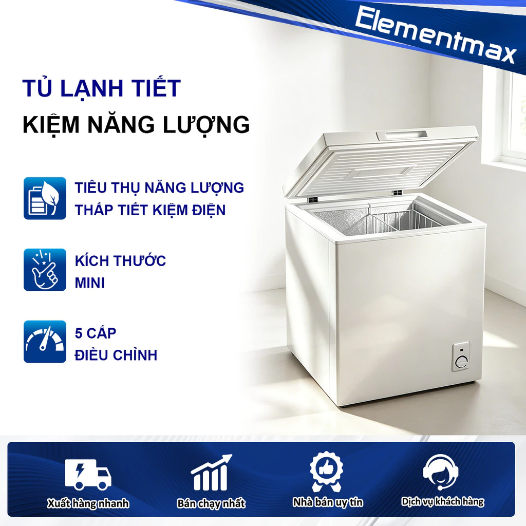 Tủ đông mini đa năng dùmng sữa và trữ thịt cá điều chỉnh 5 bánh răng BH 1 năm