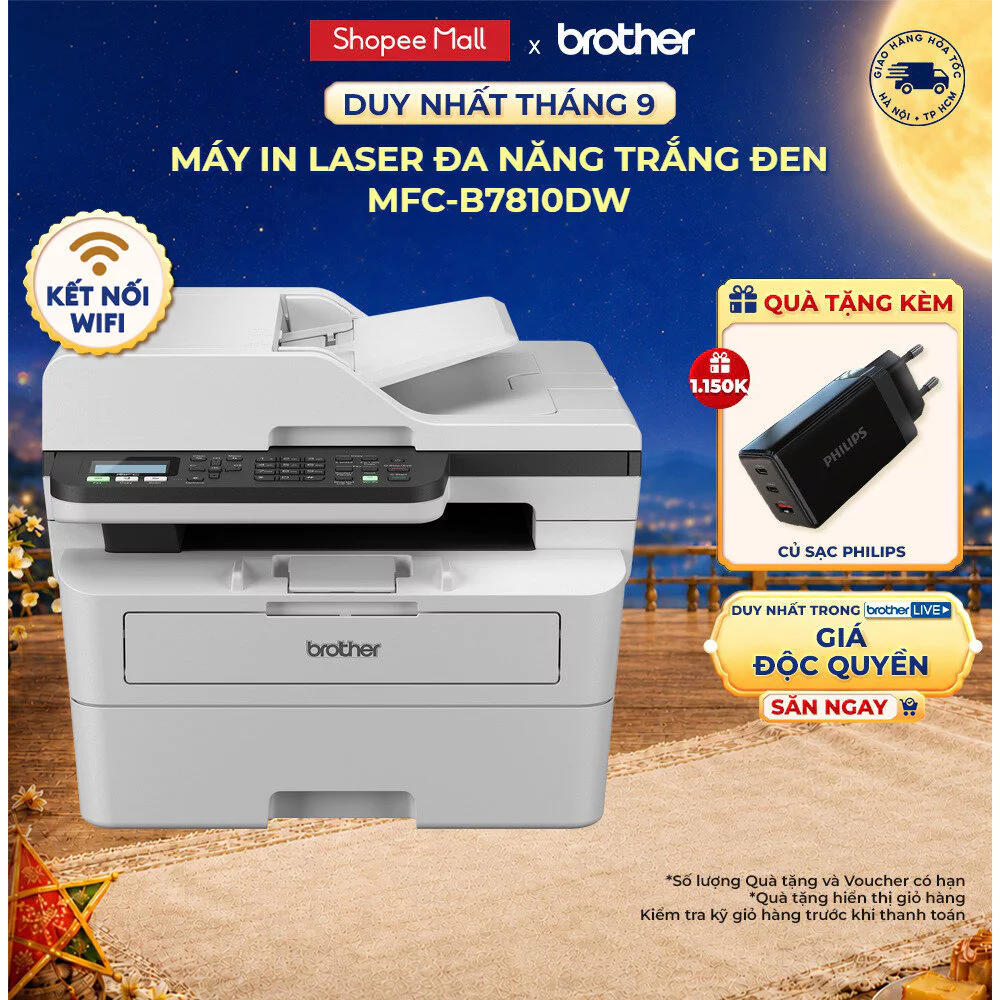 Máy in laser đa năng Brother DCP-B7620DW/MFC-B7810DW