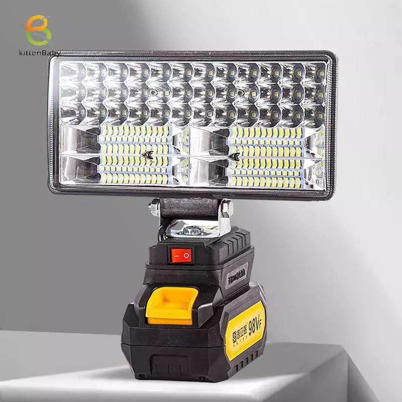 [Baby-t] Đèn LED làm việc không dây 3 đèn lũ 4 Inch Tương thích với pin Li ion 18V để câu cá ban đêm [mới]