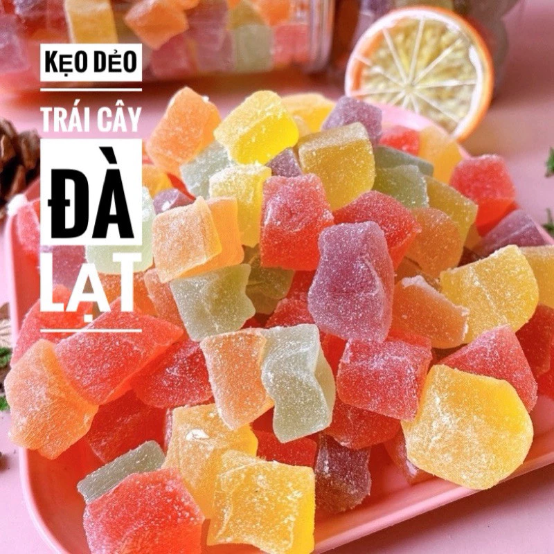 Hũ 500gr Kẹo dẻo sữa chua trái cây Đà Lạt