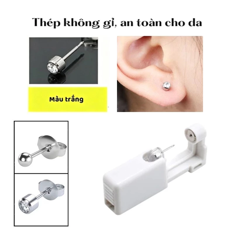 Dụng cụ bấm khuyên tai, đồ bắn lỗ tai 1 lần tại nhà chuyên dụng