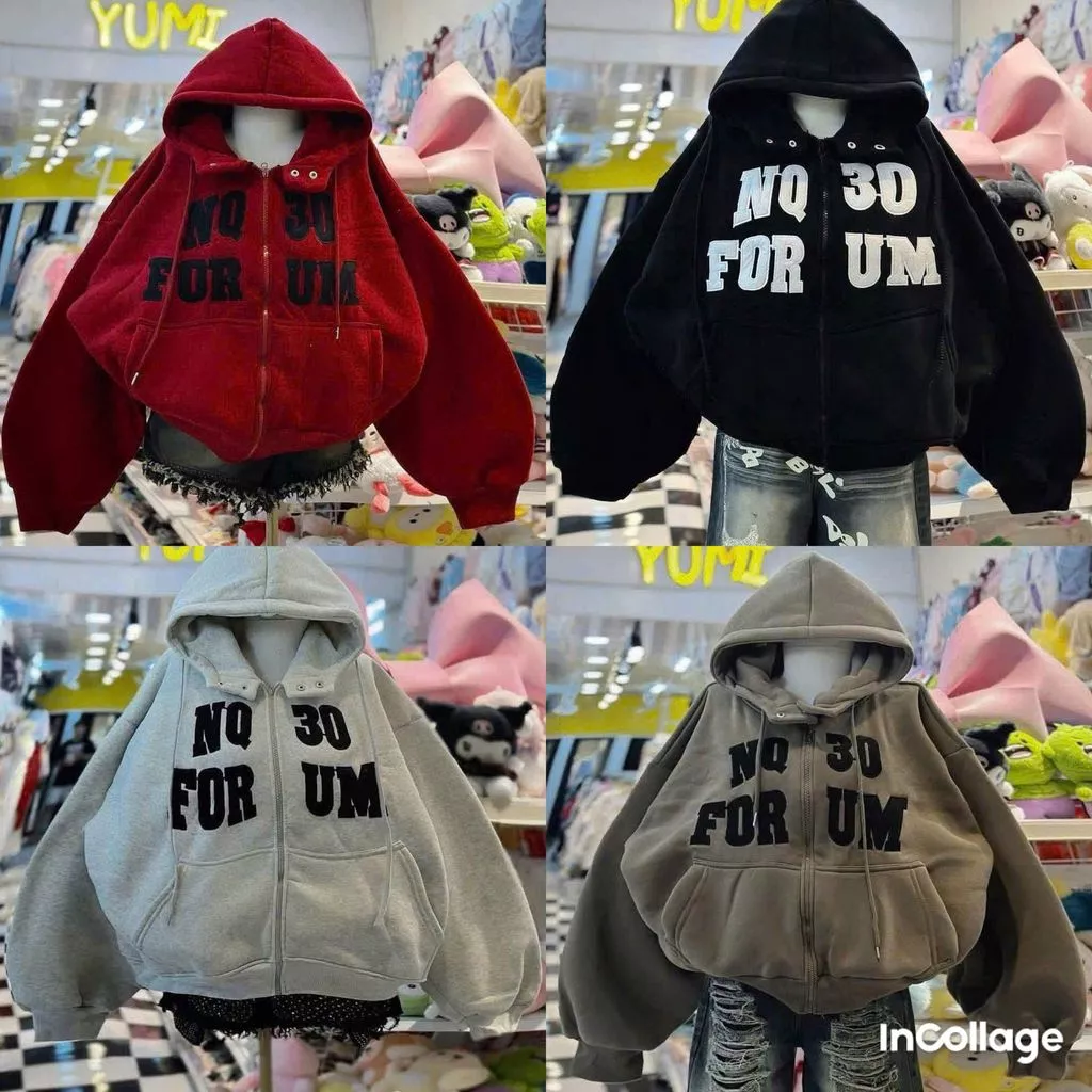 Áo Khoác Zip Nỉ Bông Unisex Form Rộng Size M-L-XLChất Liệu Nỉ Mềm Mịn Hút Mồ Hôi -trangxinh98