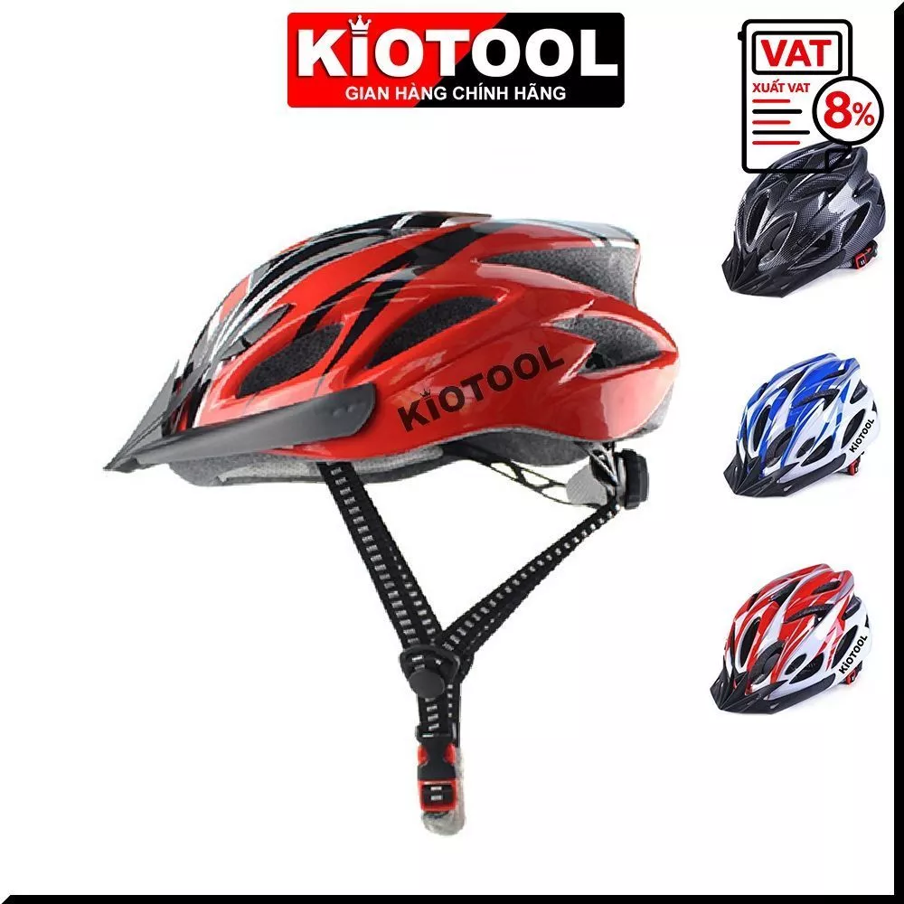Mũ bảo hiểm xe đạp thể thao Kiotool siêu nhẹ thoáng khí an toàn khi đạp xe