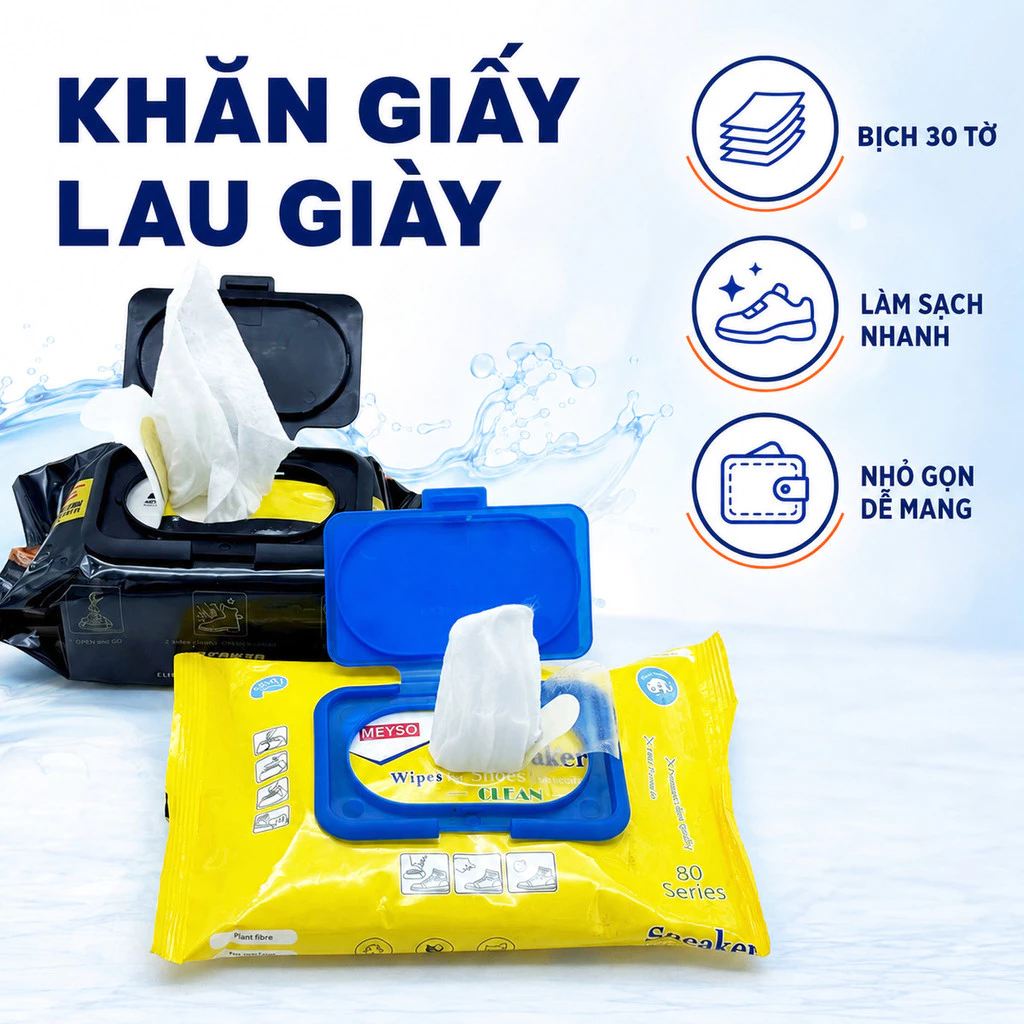 Khăn Giấy Lau Giày Sneaker Thần Thánh Bịch 30 Tờ