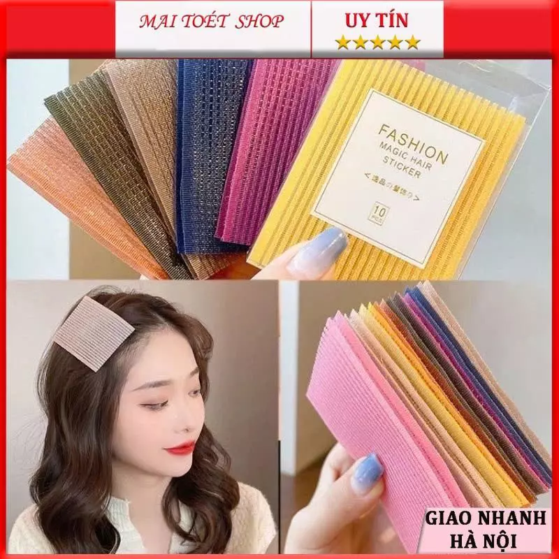 Bộ 10 Miếng Dán Tóc Cố Định Thời Trang Maitoet Hàn Quốc Đa Dạng Màu Sắc
