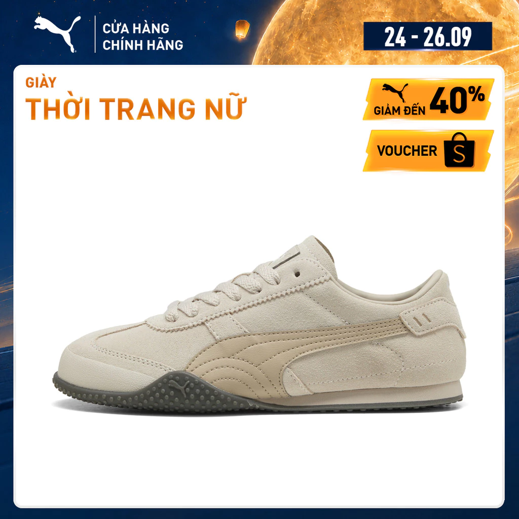 Giày Thời Trang PUMA Nữ Bella UT Classic Silver Fog-Gum Màu Be