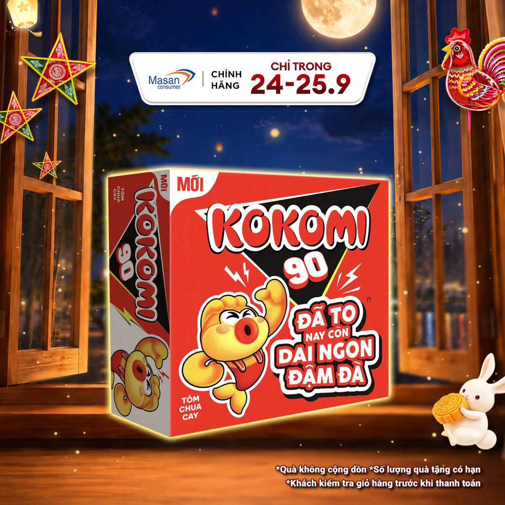 [Chọn vị] Mì Kokomi Đại 90 - Thùng 30 Gói x 90g (Bao bì có thể thay đổi theo đợt nhập hàng)
