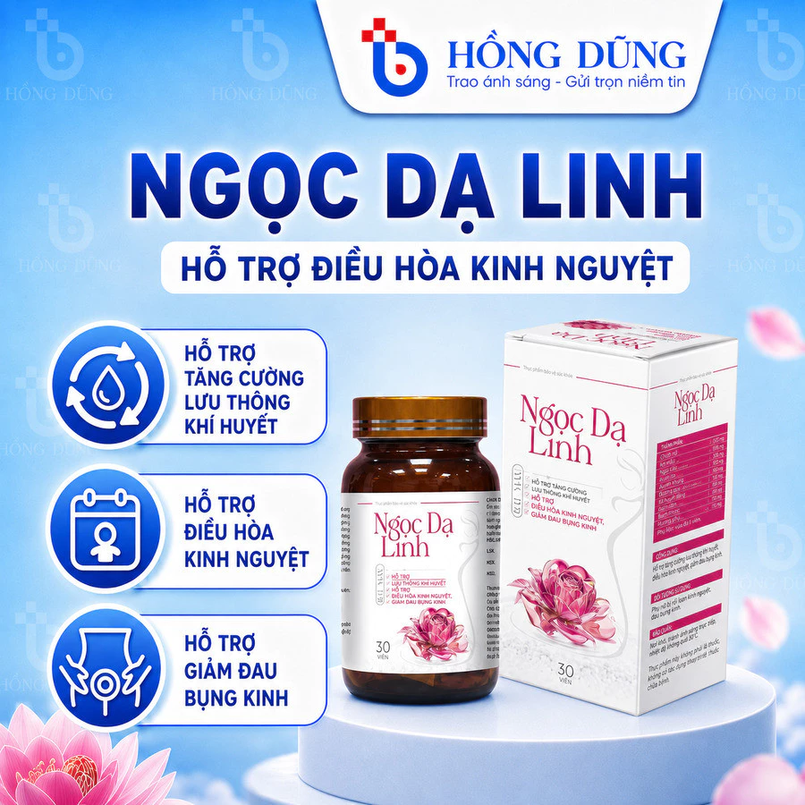(CHÍNH HÃNG)Ngọc Dạ Linh - Hỗ trợ Giảm Đau Bụng Kinh, Điều Hòa Kinh Nguyệt, Hoạt Huyết, Bổ Huyết (Hộp 30 Viên)