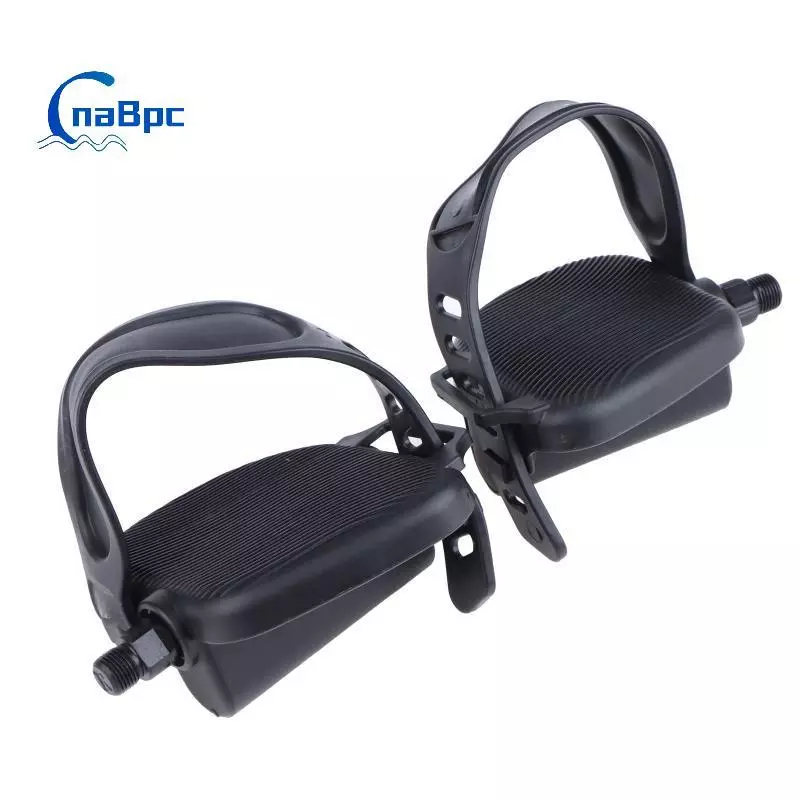 < CnaBpc > Bàn đạp đạp xe trong nhà 1 cặp bề mặt chống trượt có dây đeo Phụ tùng thay thế để tập thể dục Xe đạp tập thể dục Mới