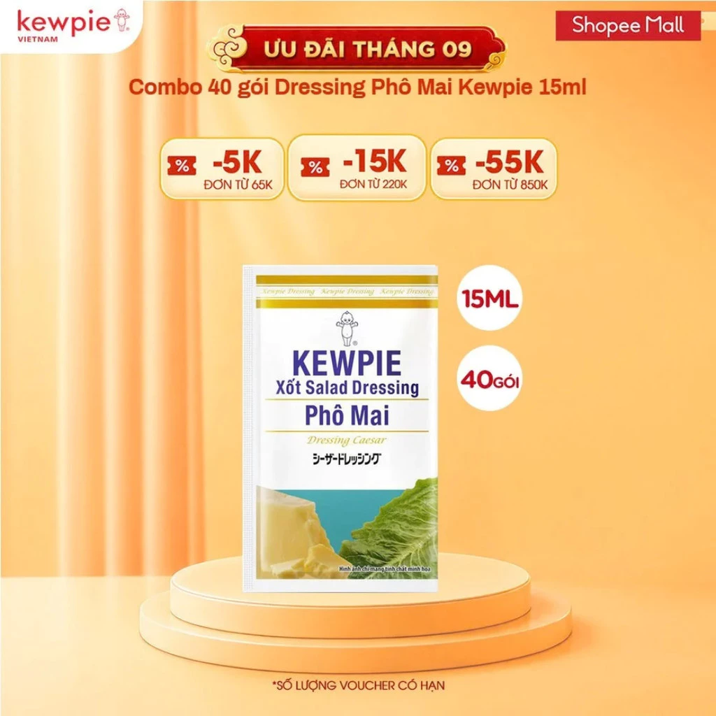 Combo 40 gói Dressing Phô Mai Kewpie 15ml